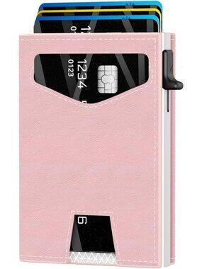 Stylish RFID Wallet for Women - Compact Trifold Card Holder with ID Windows